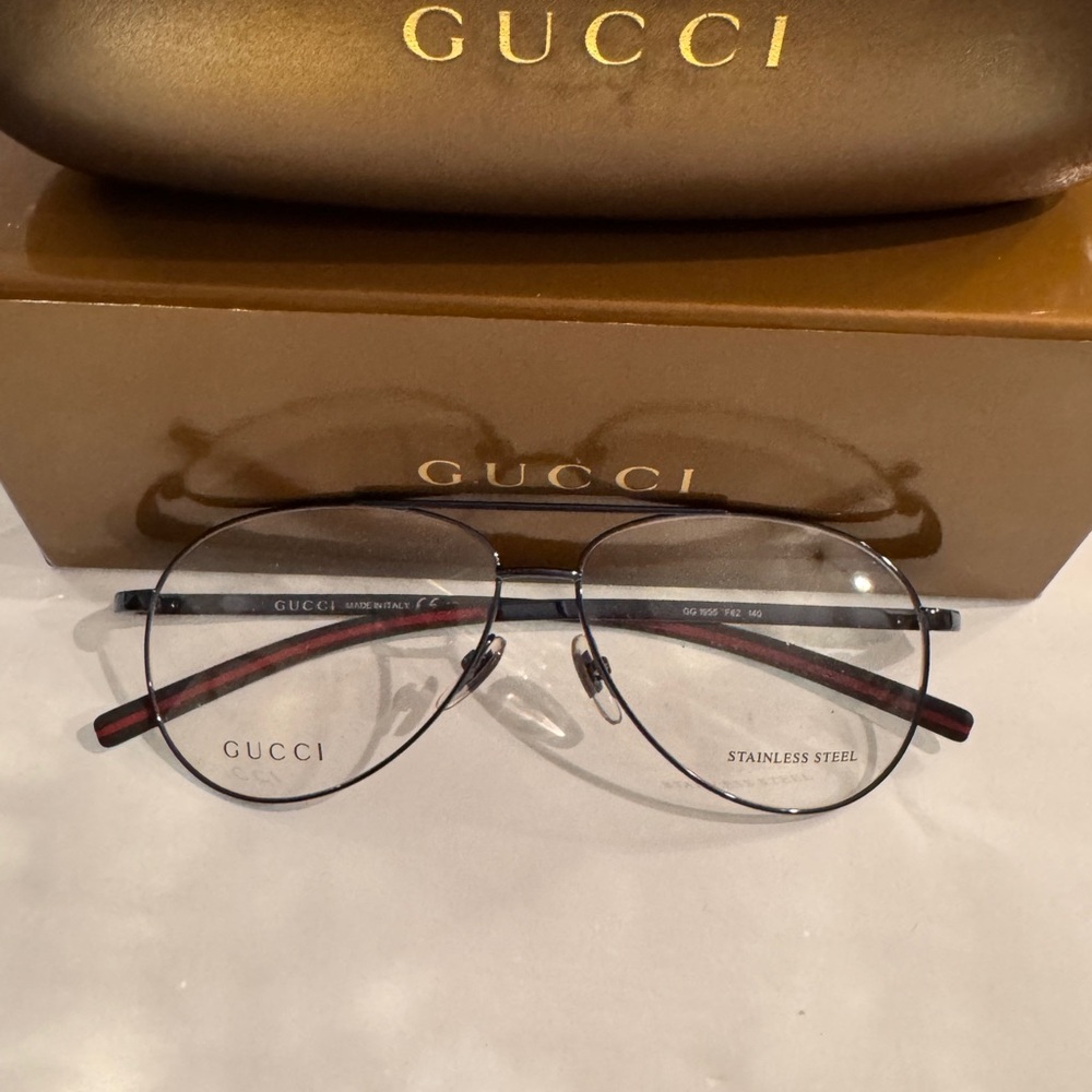 Rare Gucci Stainless Steel Glasses